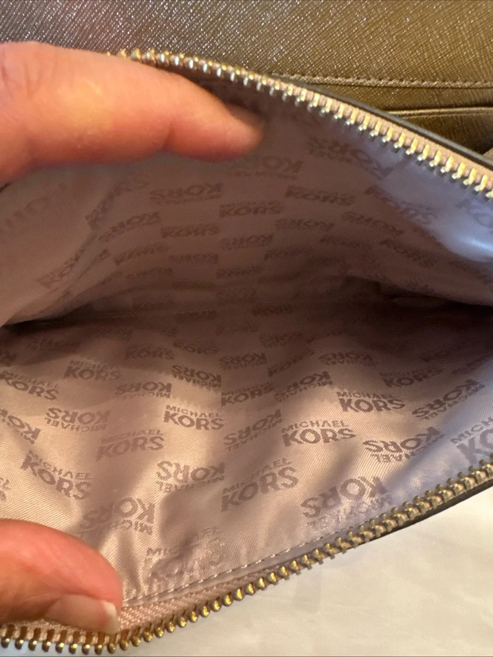 Michael Kors Metallic Gold Crossbody with Chain Strap